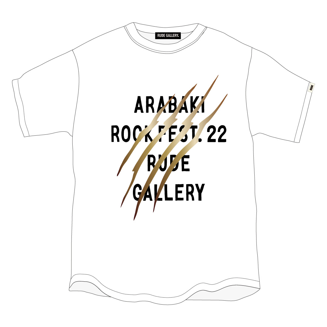 ARABAKI×RUDE GALLERY Tシャツ〈ホワイト〉