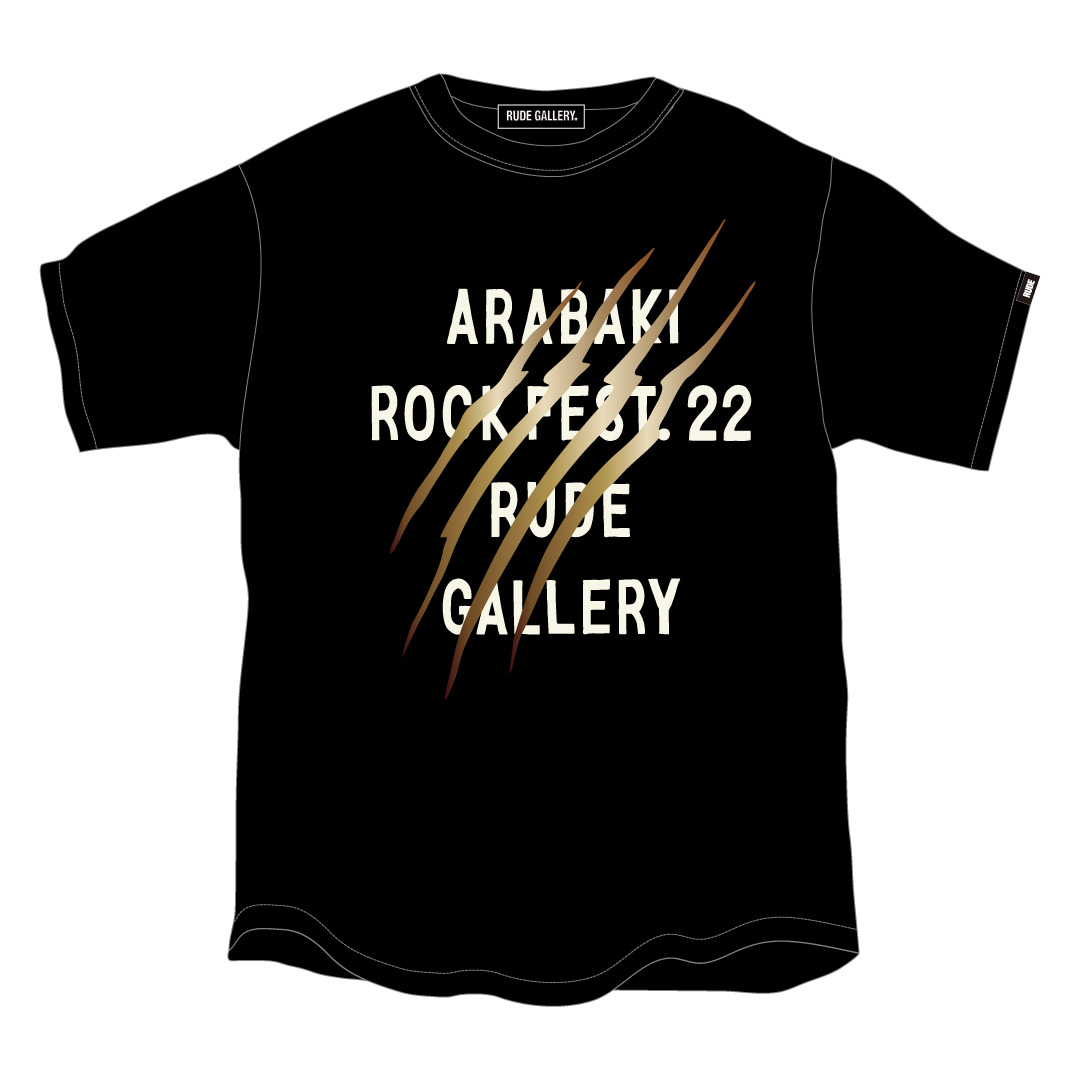 ARABAKI×RUDE GALLERY Tシャツ〈ブラック〉
